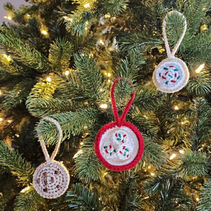 Crochet Christmas Cookie Ornaments