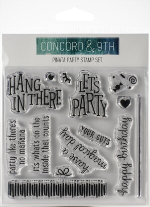 Concord & 9th Clear Stamps 4"X4" - Pinata Party