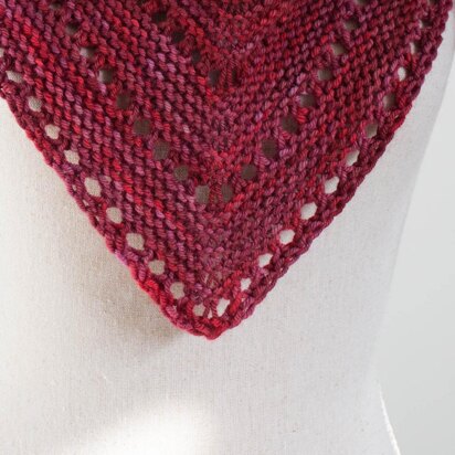 Garnet Eyelets Shawl - knitting pattern