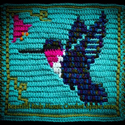 Beautiful Birds Mosaic square - Hummingbird
