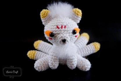 Gumiho nine tail fox amigurumi crochet doll pattern