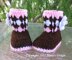 Crochet Brown Toddler Booties