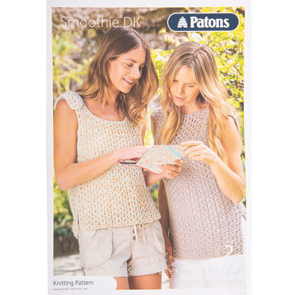 Lace Knits Top and Vest in Patons Smoothie DK - Leaflet