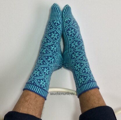 Latvian-Inspired Starry Starry Night Socks