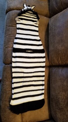 Zebra Hooded Car Seat Blanket