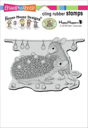 Stampendous House Mouse Cling Stamp - Holiday Hedgehog