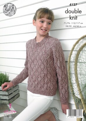 Sweater and Top in King Cole Authentic DK - 4127 - Downloadable PDF