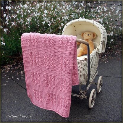 Cabled Squares Blanket