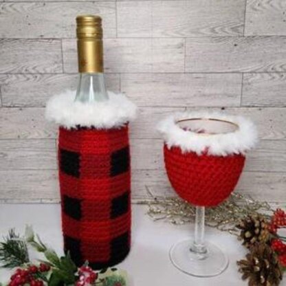 Buffalo Plaid Wine Tote