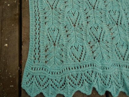 Hidden Hearts Lace Shawl