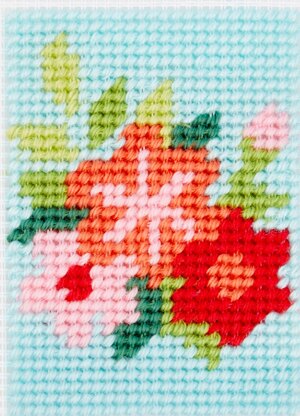 DMC Needlepoint Kit 'I Can Stitch!' - Flowers - 13 x 18cm