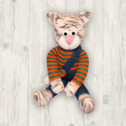 Thomas Cat Knitting Pattern, Knitted Cat - knitting pattern