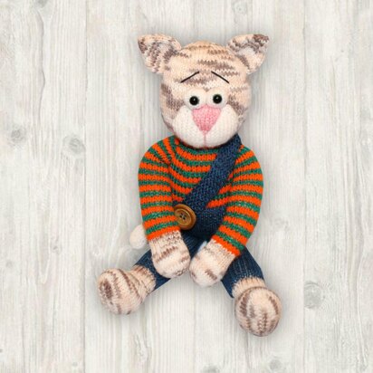 Thomas Cat Knitting Pattern, Knitted Cat