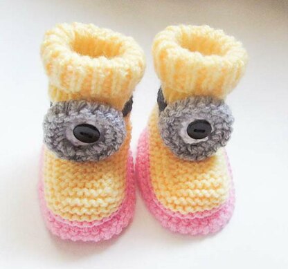 Funny Character Baby Booties