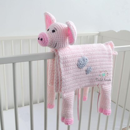 Cuddle and Play Pig Crochet Blanket King Cole Comfort Chunky