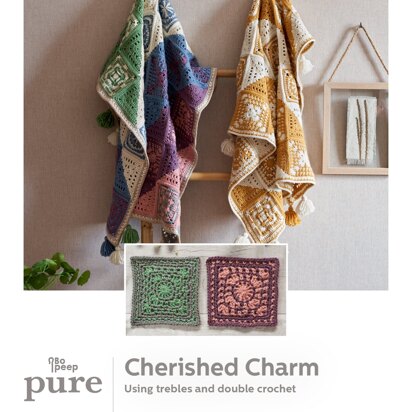 Square One - Cherished Charm Hidden Treasures Blanket Crochet Along in West Yorkshire Spinners - Downloadable PDF