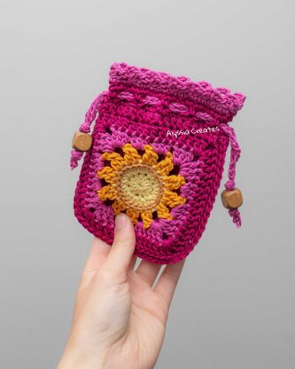 Sun and Moon Drawstring Pouch
