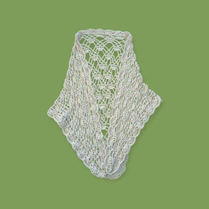 The Whispering Shells Crochet Triangle Shawl