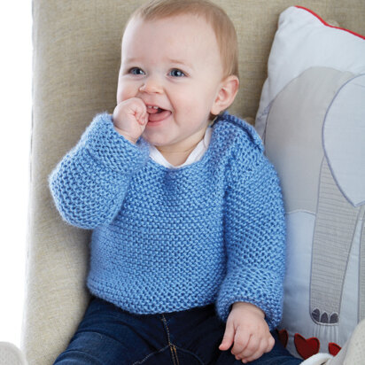 Simply Cute Pullover in Caron Simply Baby - Downloadable PDF