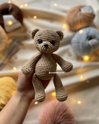 Teddy Bear Ollie Crochet Pattern + Romper