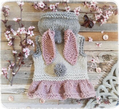 Bunny hooded vest