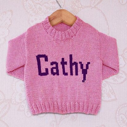 Intarsia - Cathy Moniker Chart - Childrens Sweater