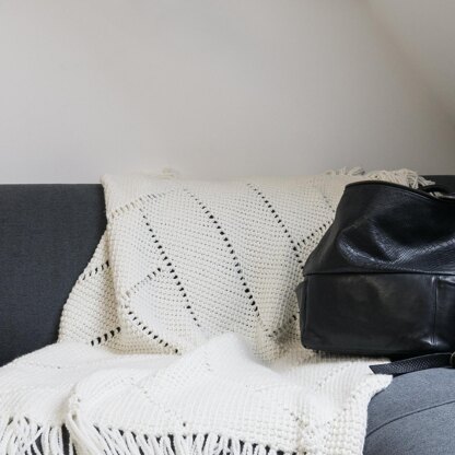 Tunisian Crochet Herringbone Throw