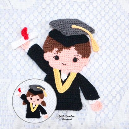 Graduation Boy and Girl Applique