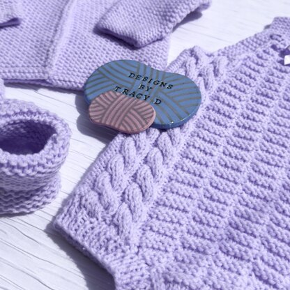 Josephine Baby Romper, Cardigan & Booties set 0-6mths