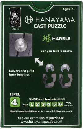 University Games Hanayama Cast Puzzles - Marble Level 4