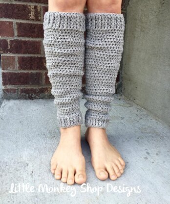 On Your Toes Leg Warmers Crochet Pattern - Child - Adult - Plus Size