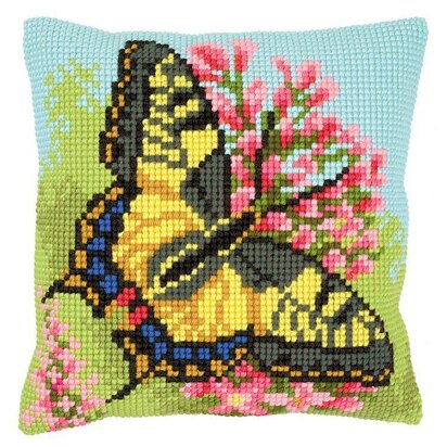 Vervaco Butterfly Cross Stitch Cushion Kit - 40cm x 40