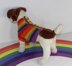 Small Dog Rainbow Back Button Up Dog Coat