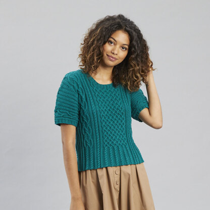 Lois - Top Knitting Pattern For Women in Debbie Bliss Piper