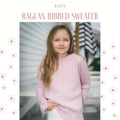 2118 Kids Raglan Ribbed Sweater