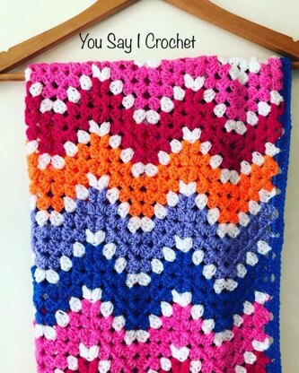 Granny Chevron Crochet Blanket