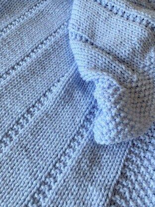 Easy Baby Blanket ~  Aran or DK