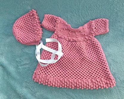 P100 Dolls Irish Lace Dress and Bonnet