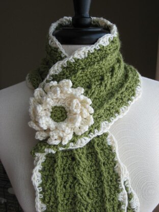 Country Crochet Cable Scarf