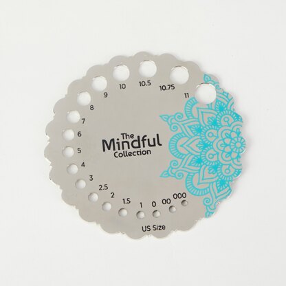 Knitter's Pride The Mindful Collection - Sterling Silver Plated Metal Needle Gauge 