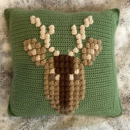 Roe Deer Bobble Stitch Cushion