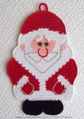 039 Santa Claus, Father Christmas, Father Frost Decor or Potholder Ravelry