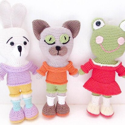 Amigurumi Animals Cat Frog Rabbit