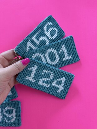 Squid Game inspired player numbers keychain