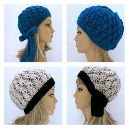 Two Hats - Interchangeable Sections - Many possibilities - knitting pattern