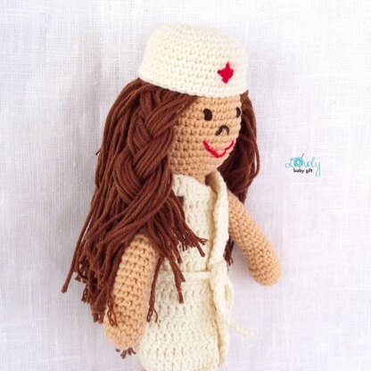 Free Crochet Pattern Nurse Doll Amigurumi