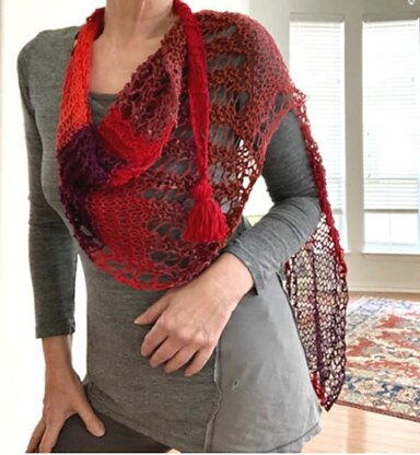 Vermillion shawl