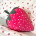 Crochet Strawberry Pillow