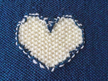 Moss Stitch Heart Blanket