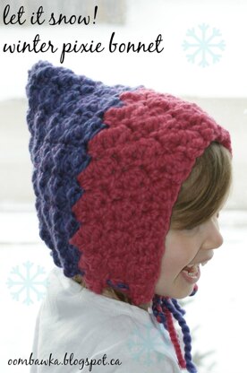 Let it Snow! Winter Pixie Bonnet